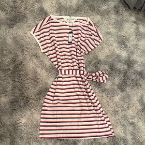 Tommy Hilfiger Red and Blue Striped Dress